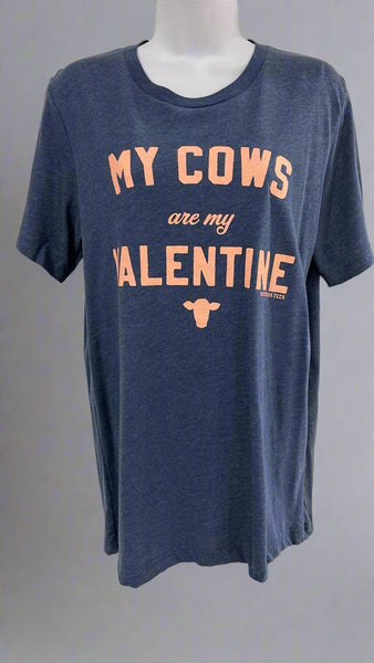 "KC" "My Cows Are My Valentine" Tee: Medium