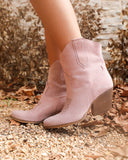 Leila Blush Booties - The Lace Cactus