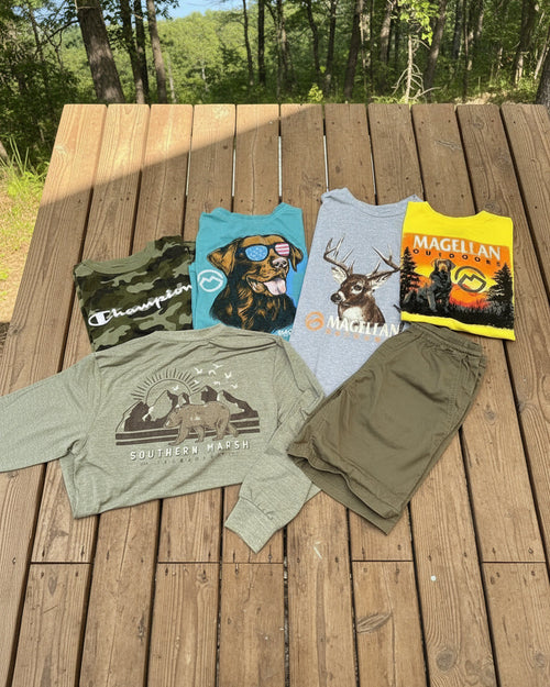 "KC" #32 Outdoor Tees & Short: Size Large Youth