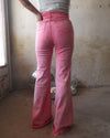 Hey Girl Hey Pink Denim Bell Bottoms - The Lace Cactus