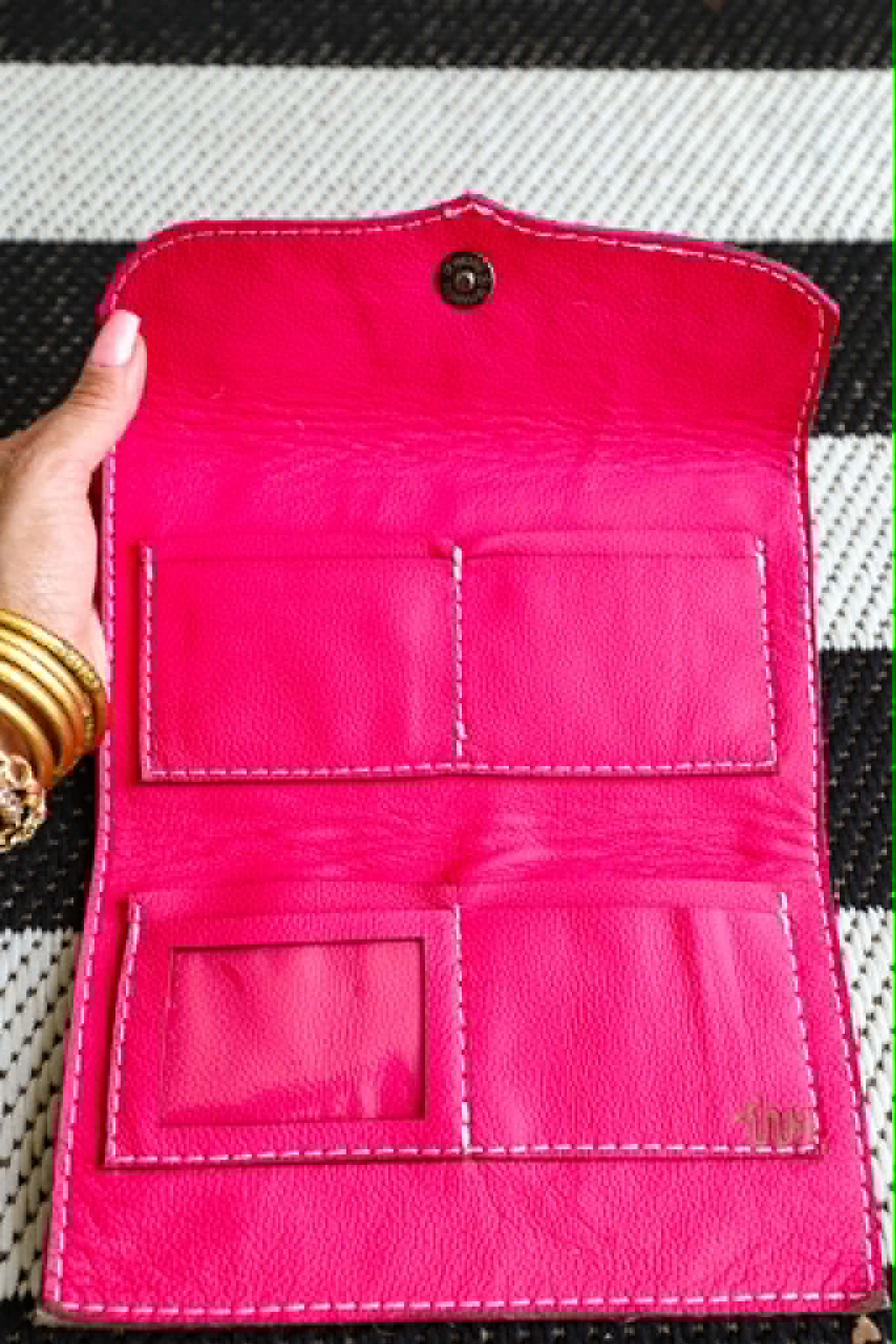 Rainbow + Cowhide Custom "LV" Clutch