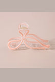 Light Pink Bow Jelly Hair Clips Claws