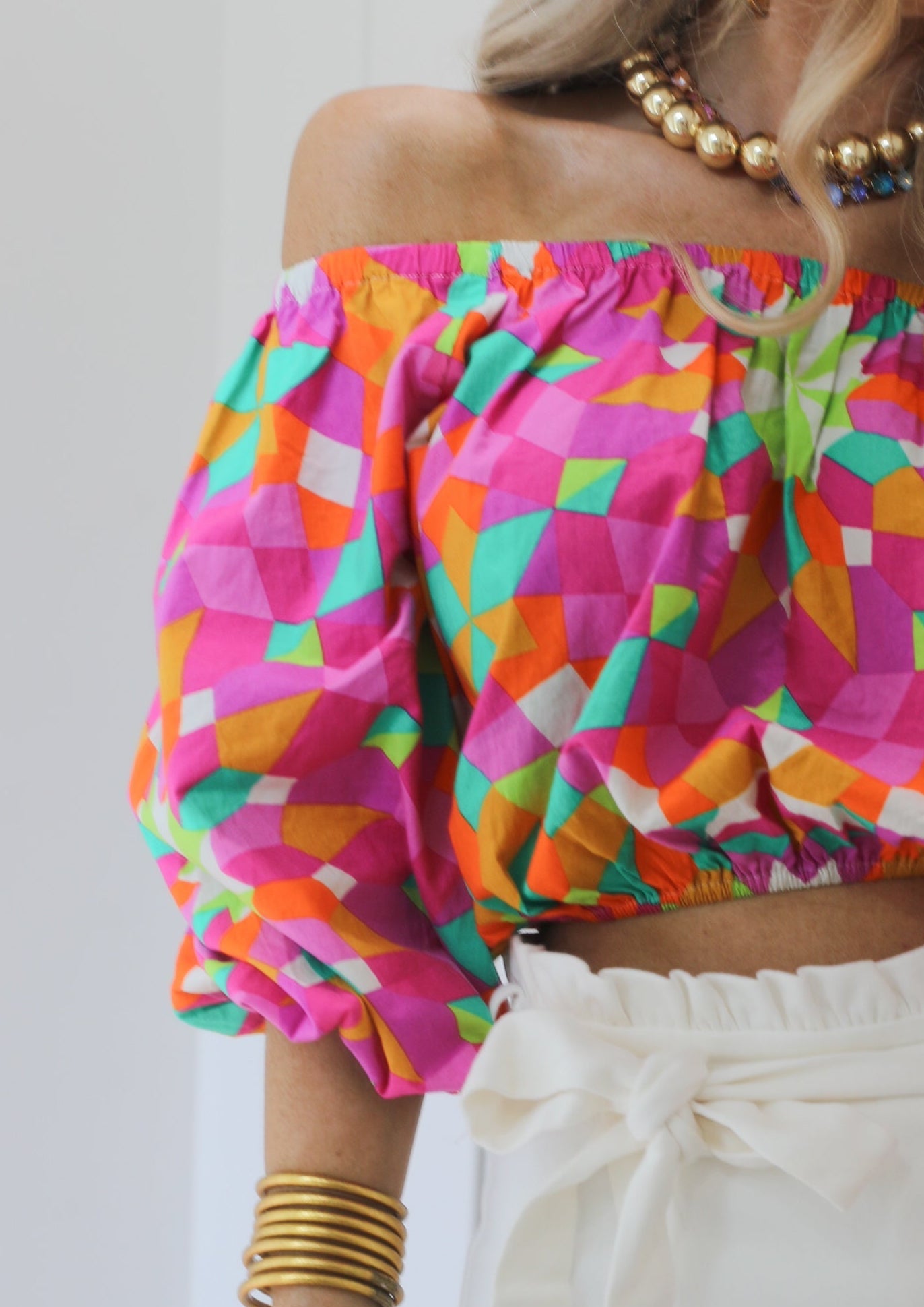 Technicolor Crop Top