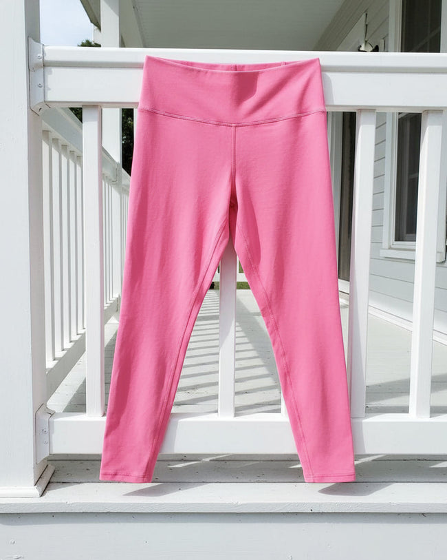 "KC" Peach & Gray Crisscross Fabletics Legging