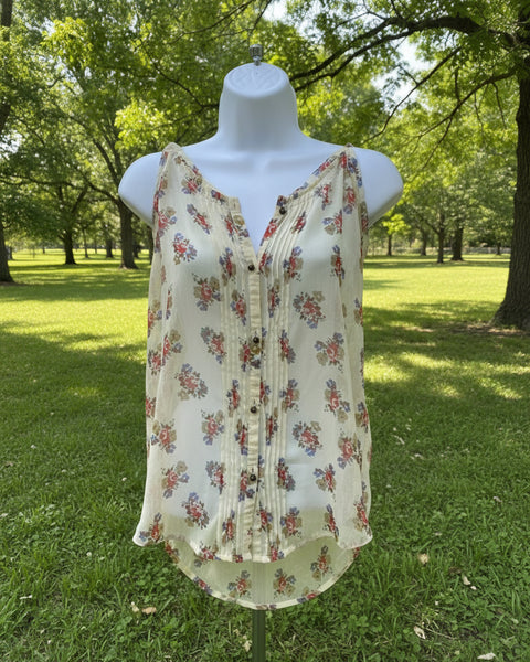 "KC" Floral AERIE Top-Sm