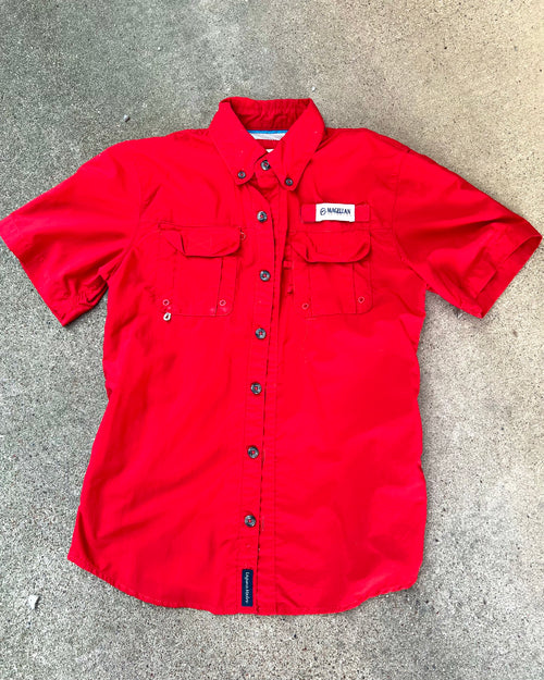 Magellan Youth Red Relaxed Fit Button Up Size: Youth Small - The Lace Cactus