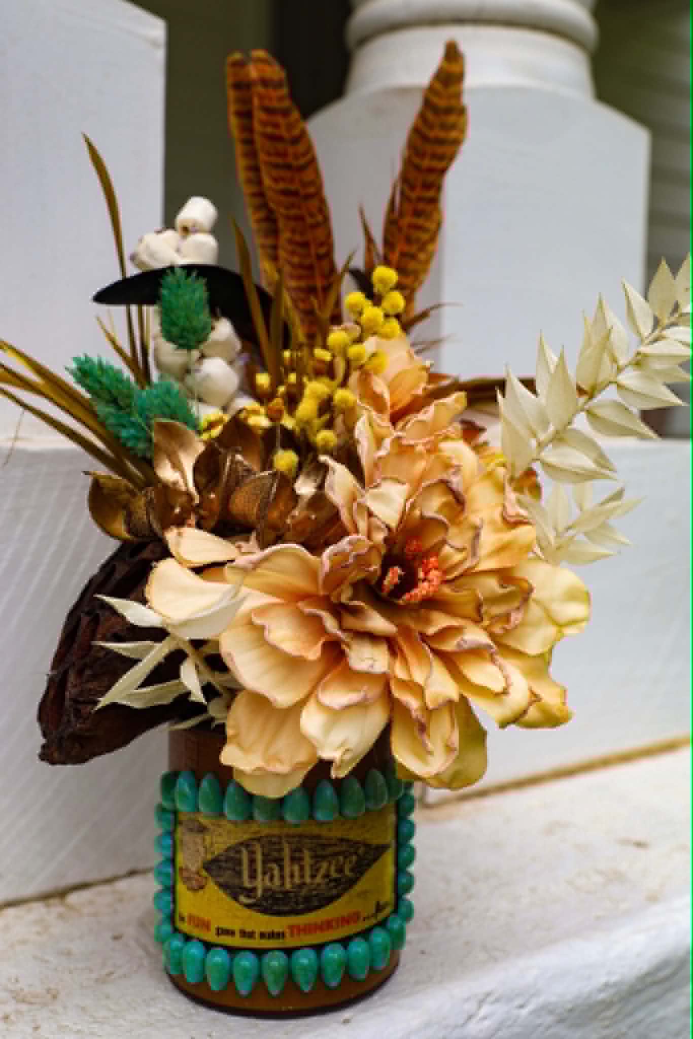 Custom Yahtzee Flower Vase