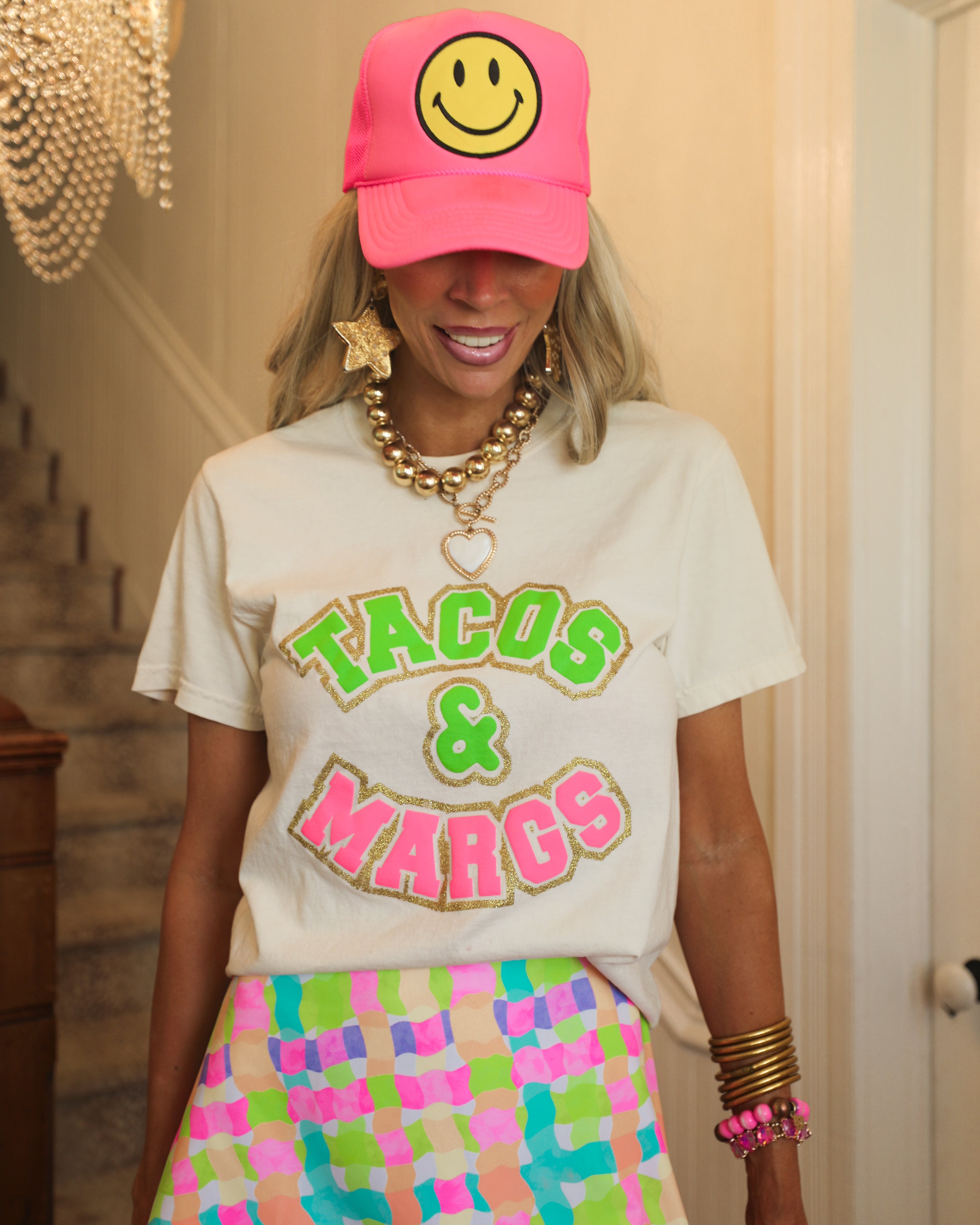 Cream "TACOS & MARGS"  Tee