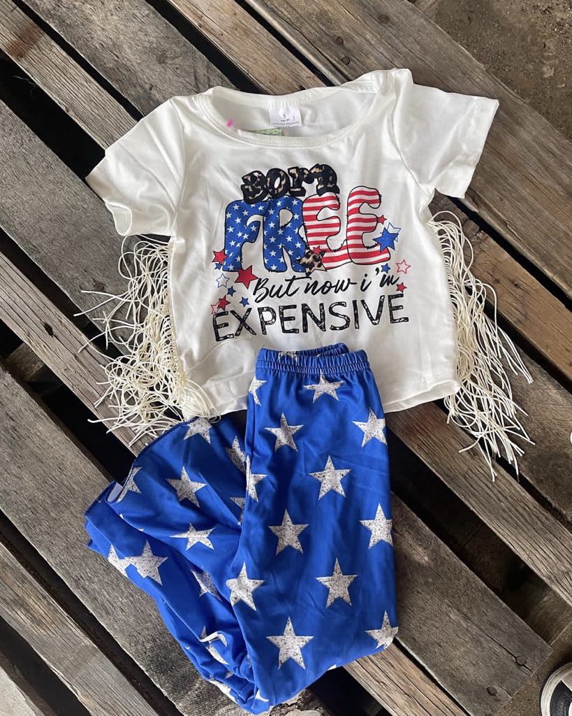 "Born Free But Now I'm Expensive" Pant Set (KIDS)