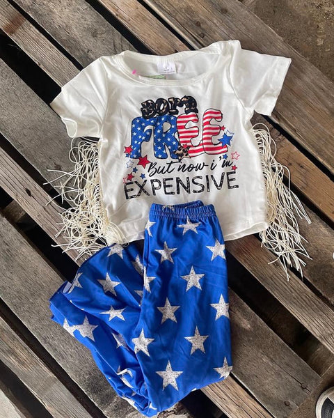 "Born Free But Now I'm Expensive" Pant Set (KIDS)