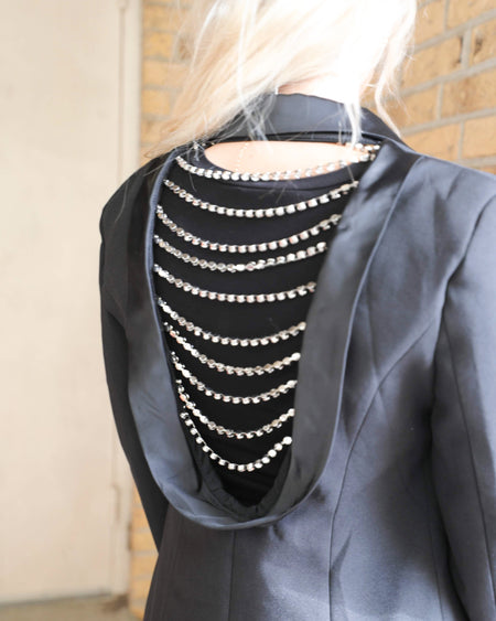 “KC” Black Ribbed V-Neckline Dress Size: Small