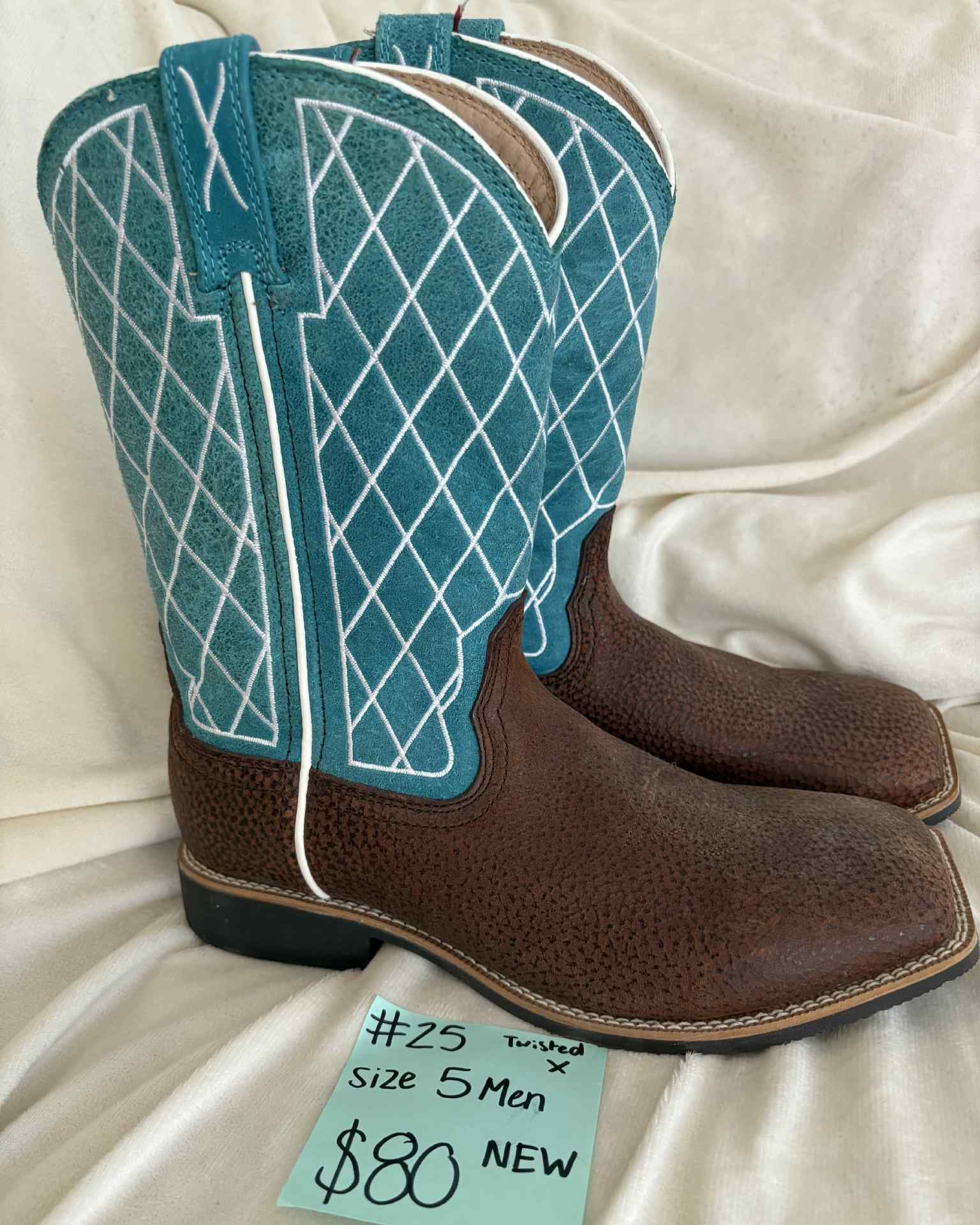 "KC" #25 Twisted X Boots : Size 5 Men