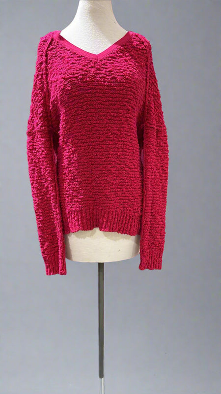 Maria Fuchsia Long Sleeve Top