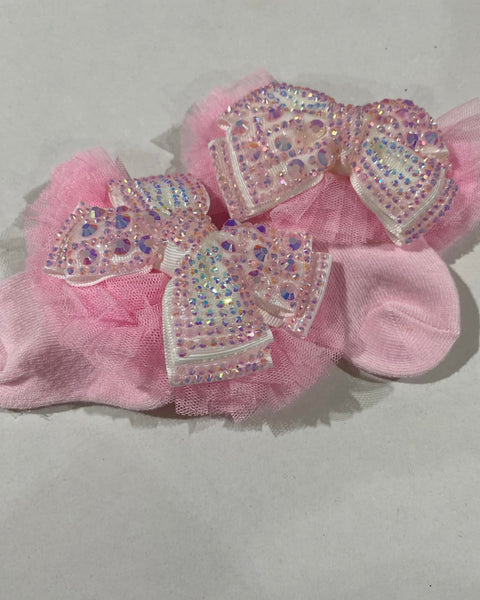 Little Girl Bling Bow Socks