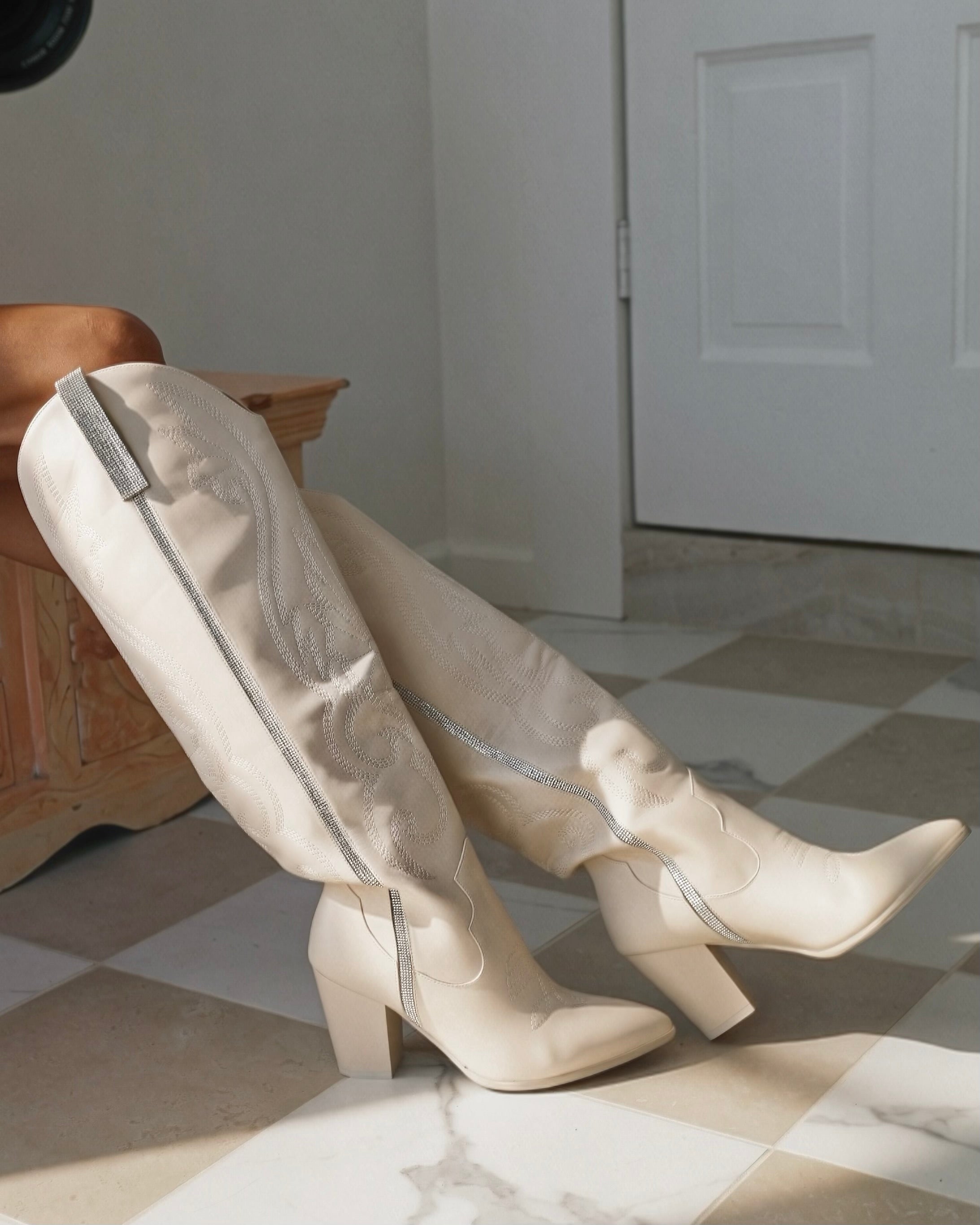 Beige Tall Boot