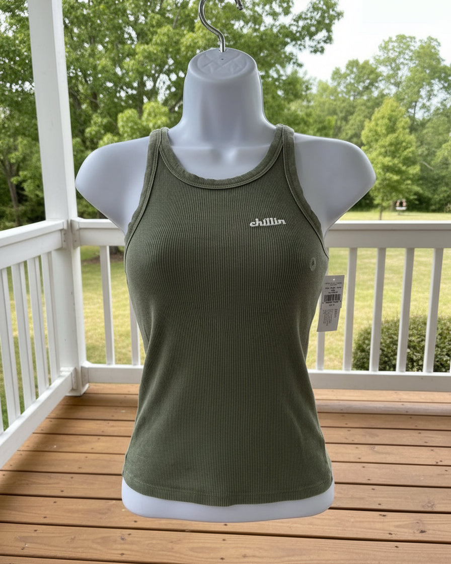 "KC" Sage "CHILLIN" Tank- Sm