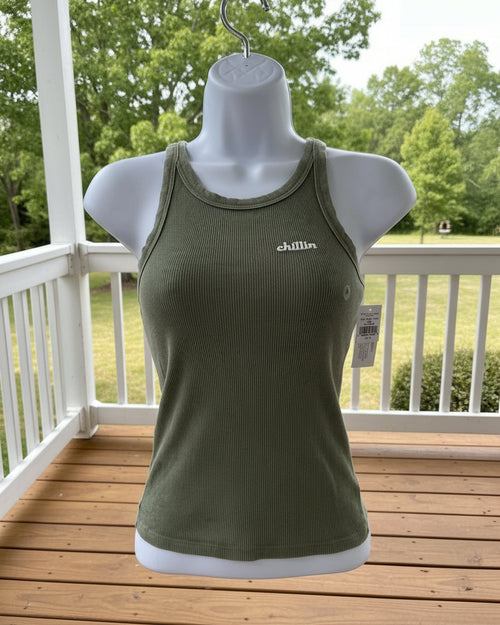 "KC" Sage "CHILLIN" Tank- Sm