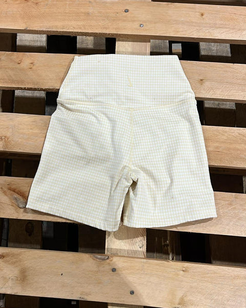 "KC" Nike Yellow Checkered Shorts-Sm