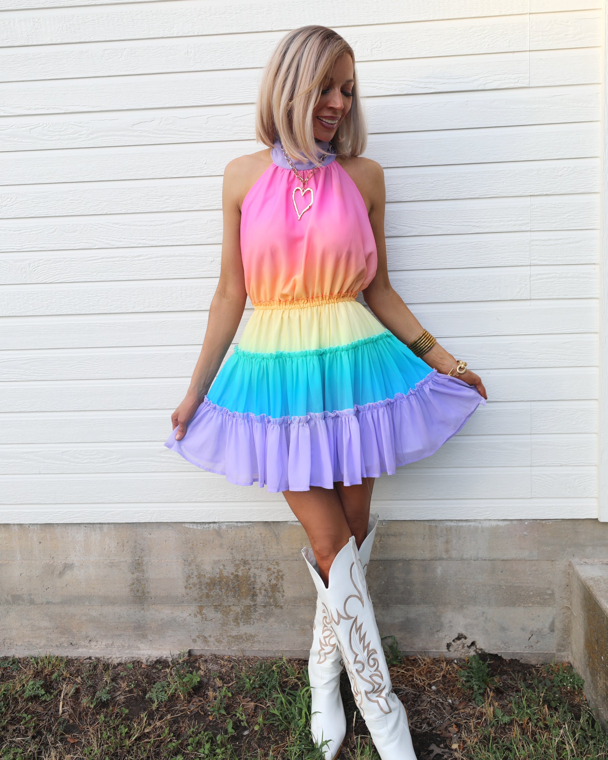 Summie Multi Color Ombré Mini Dress