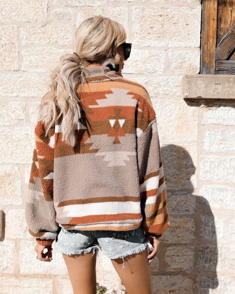 Sienna Aztec Pullover - The Lace Cactus