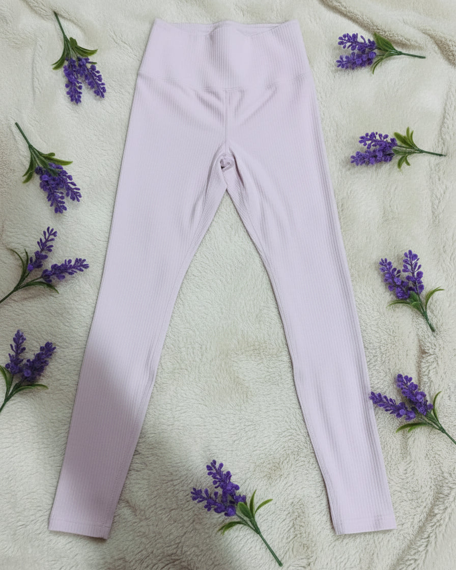 "KC" Violet All IN Motion Ribbed Legging: Small
