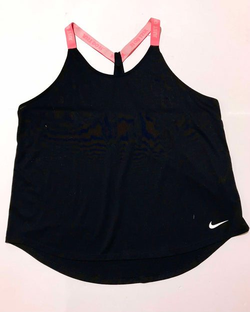 "KC" Black Nike Tank w/ Pink Racer Back