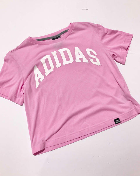 "KC" Pink Adidas Crop Tee: SM