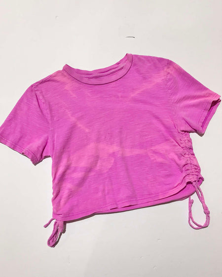 "KC" Bright Pink One Shoulder Top (Glam) Size: S