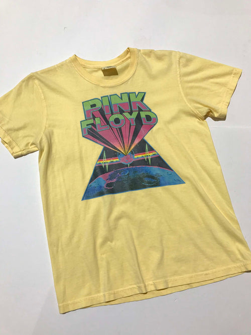 "KC" Yellow Pink Floyd Graphic Tee Size: SM