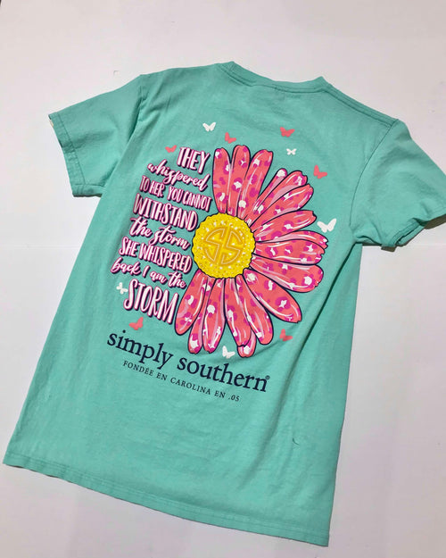 "KC"  Simply Southern Aqua Graphic Tee: SM