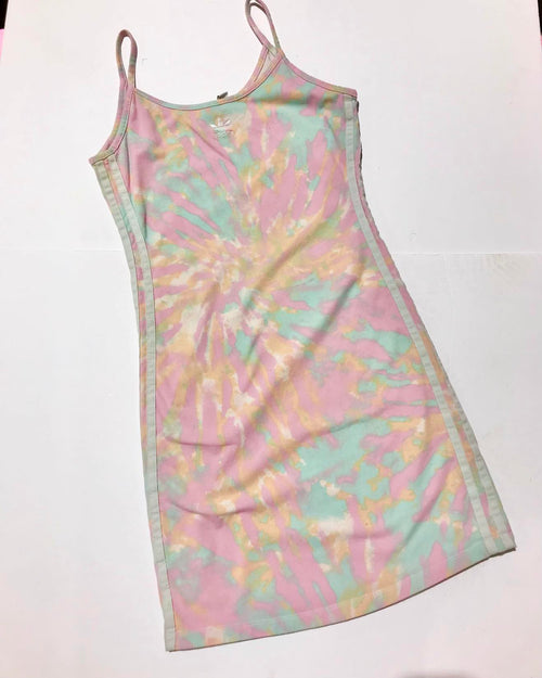 "KC"  Adidas Tie Dyed Pink Tank Dress: SM