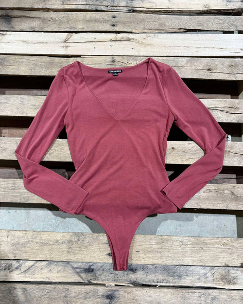 “KC” Gianni Bini Brick Red Bodysuit:SM