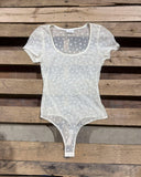 “KC” Sheer Star Bodysuit: SM