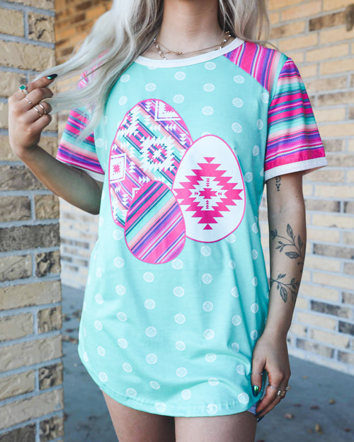 CT Aztec & Serape Easter Top - The Lace Cactus