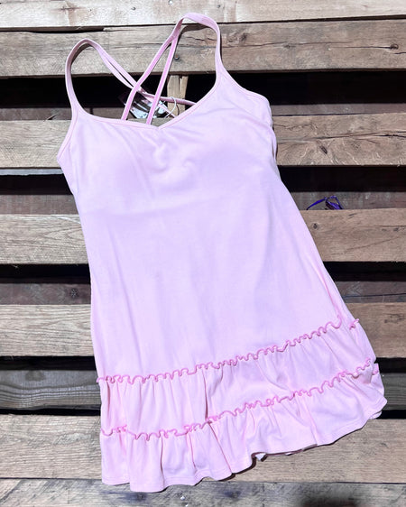 "KC"Pink Tie Dye Ruched Side Crop Tee Size: XS