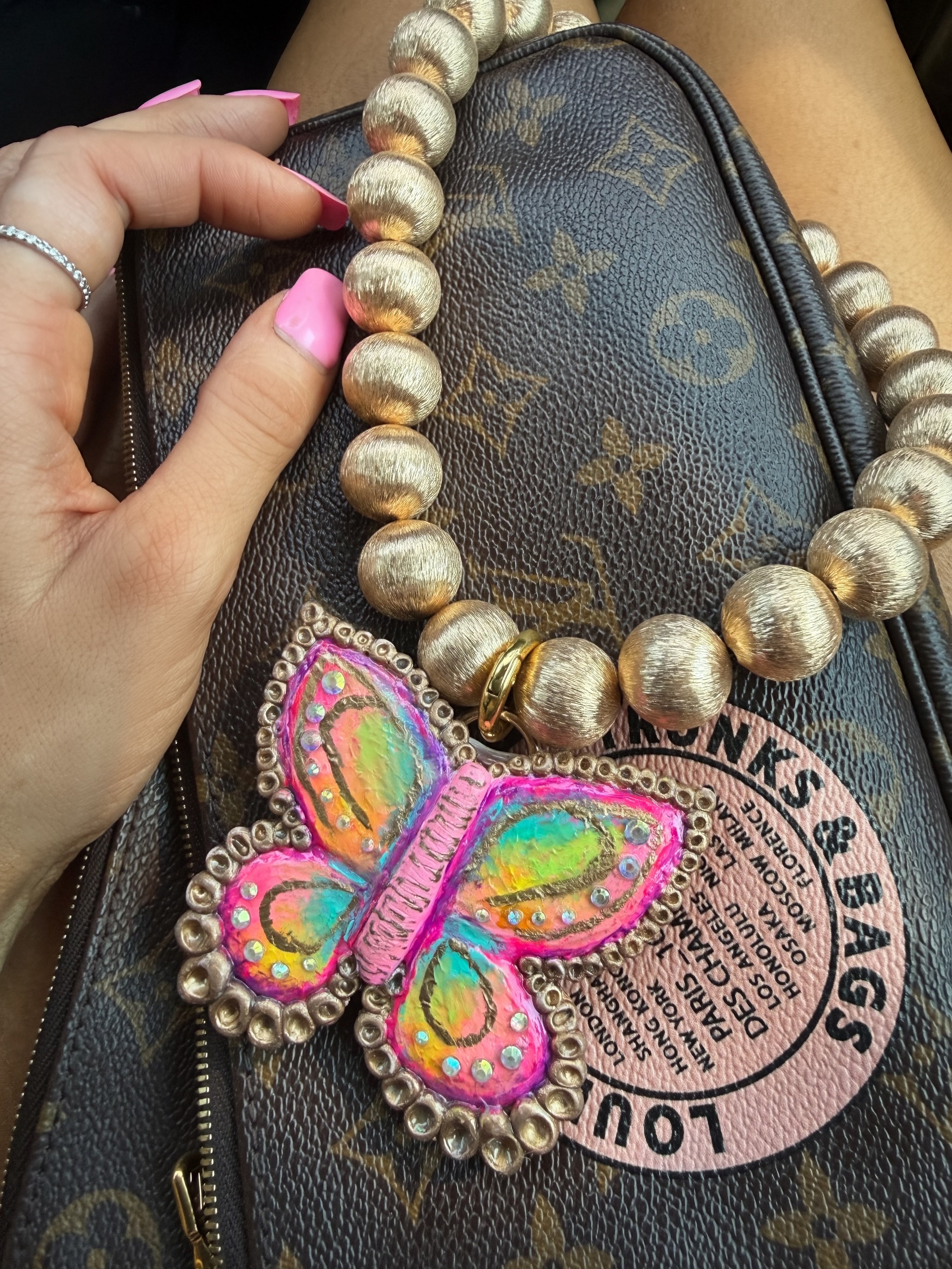 Butterfly Dreams Handmade Clay Necklace