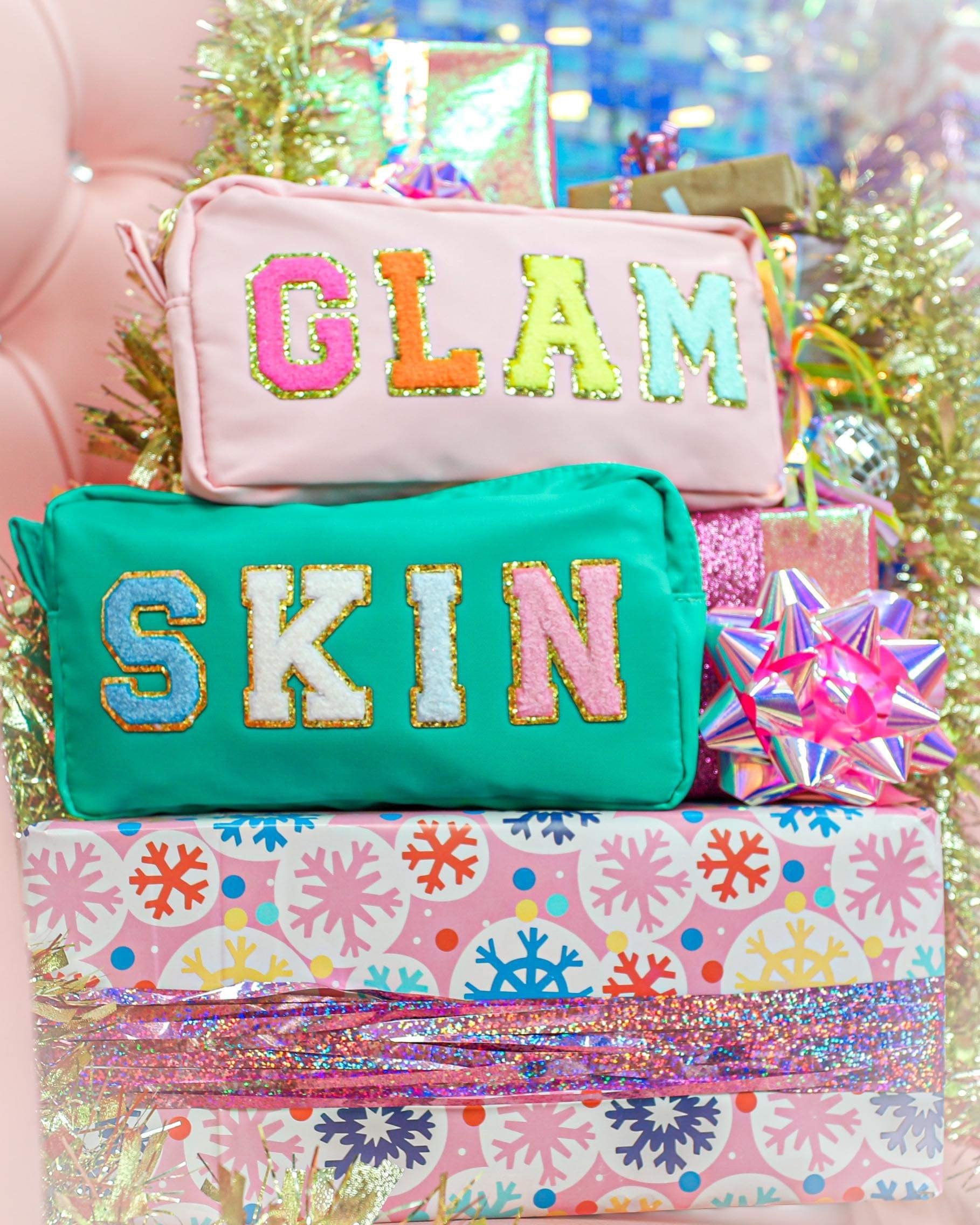#17 Mint "Skin" Patch Cosmetic Bag - The Lace Cactus