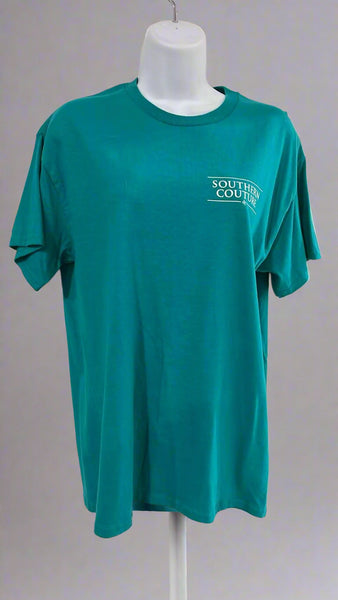 "KC" Teal Souther Couture "Life Is Short" Tee: Medium