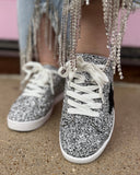 Skylar Silver Star Sparkle Sneaker