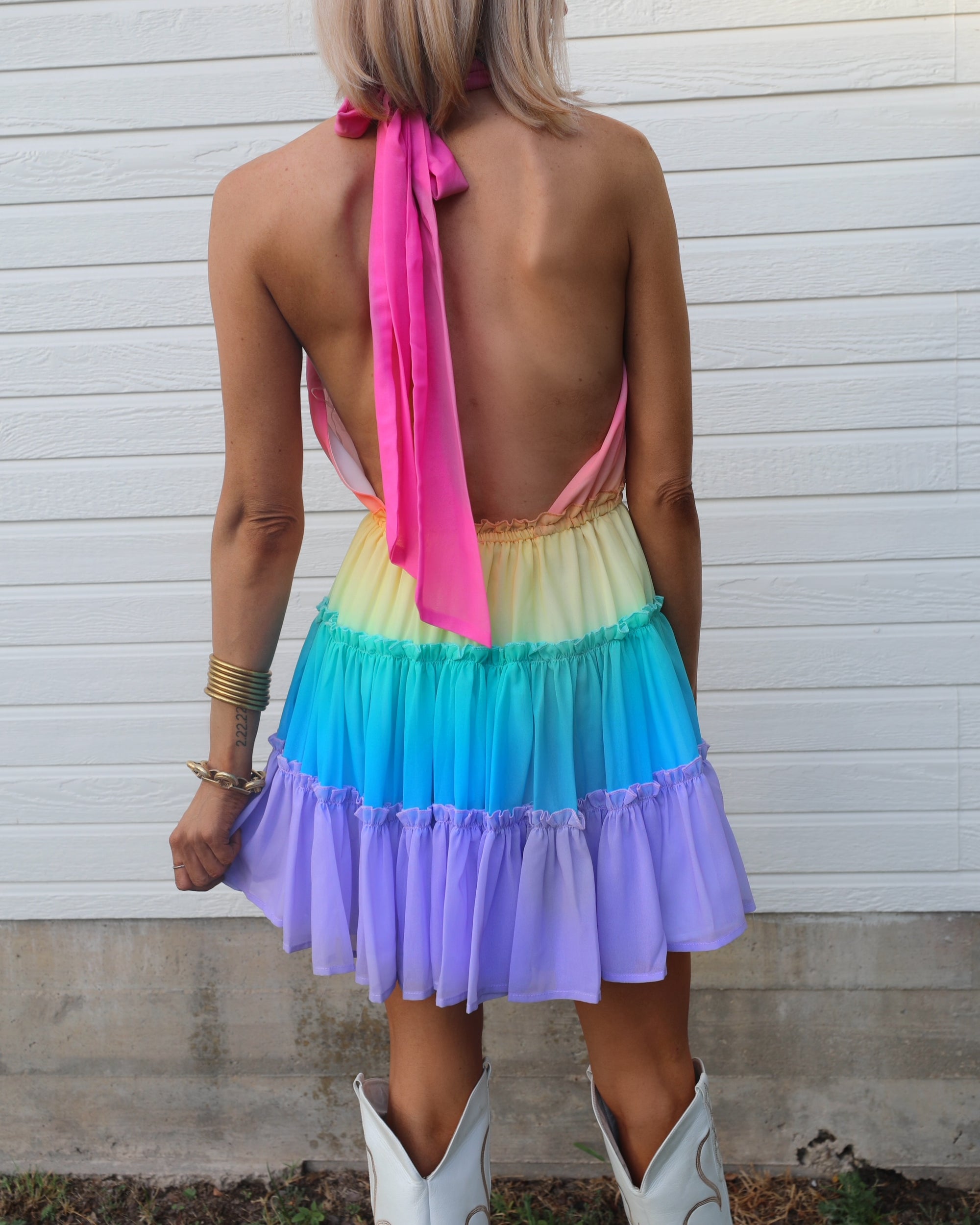 Summie Multi Color Ombré Mini Dress