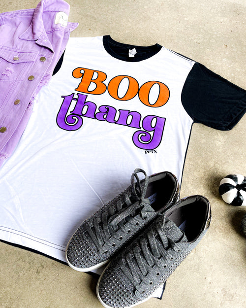 White “Boo Thang” Tee - The Lace Cactus