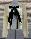 Bow Tie Closure Knit Cardigan