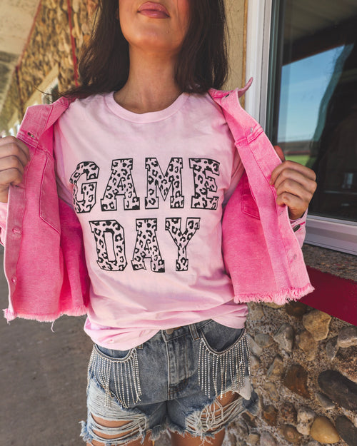 Pink "Game Day" Graphic Tee - The Lace Cactus