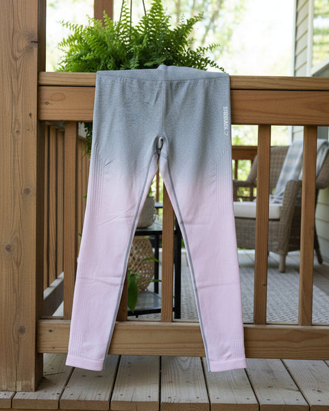 "KC" Pink & Gray Gymshark Leggings