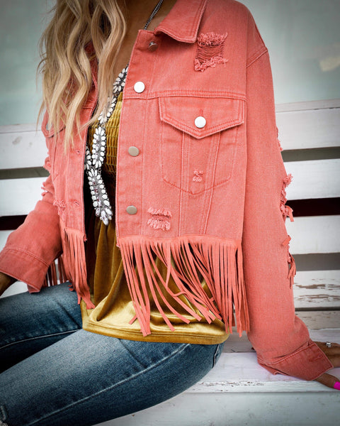 Ray Rust Distressed Jacket - The Lace Cactus