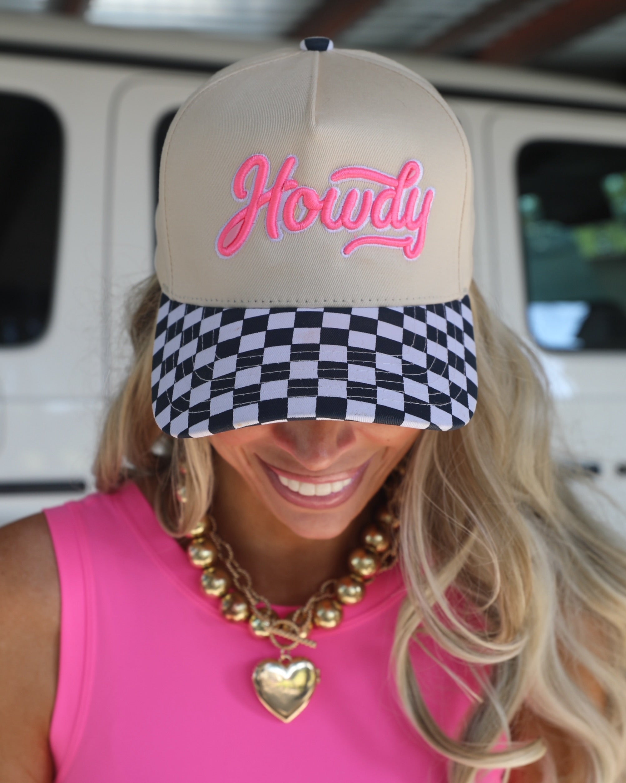 Howdy Checkered Hat