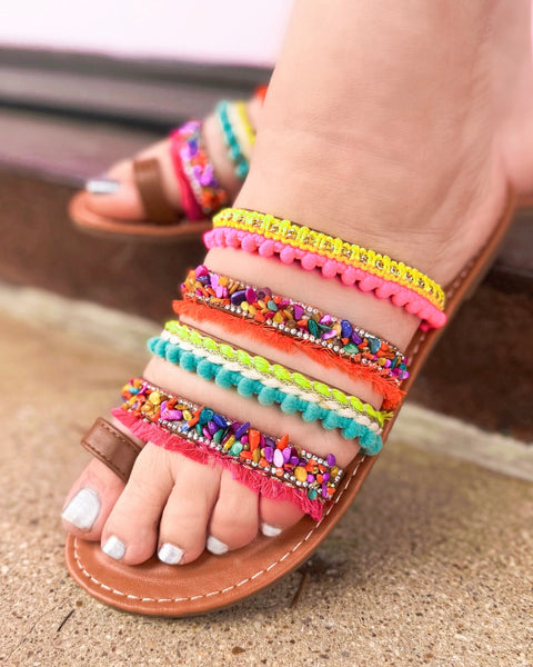 Vibrant Strappy Sandals