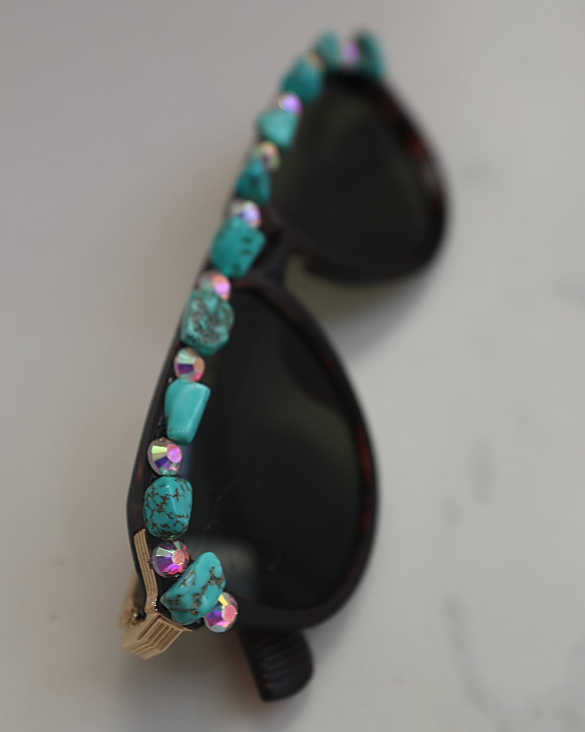Briley Turquoise & Rhinestone Sunglasses