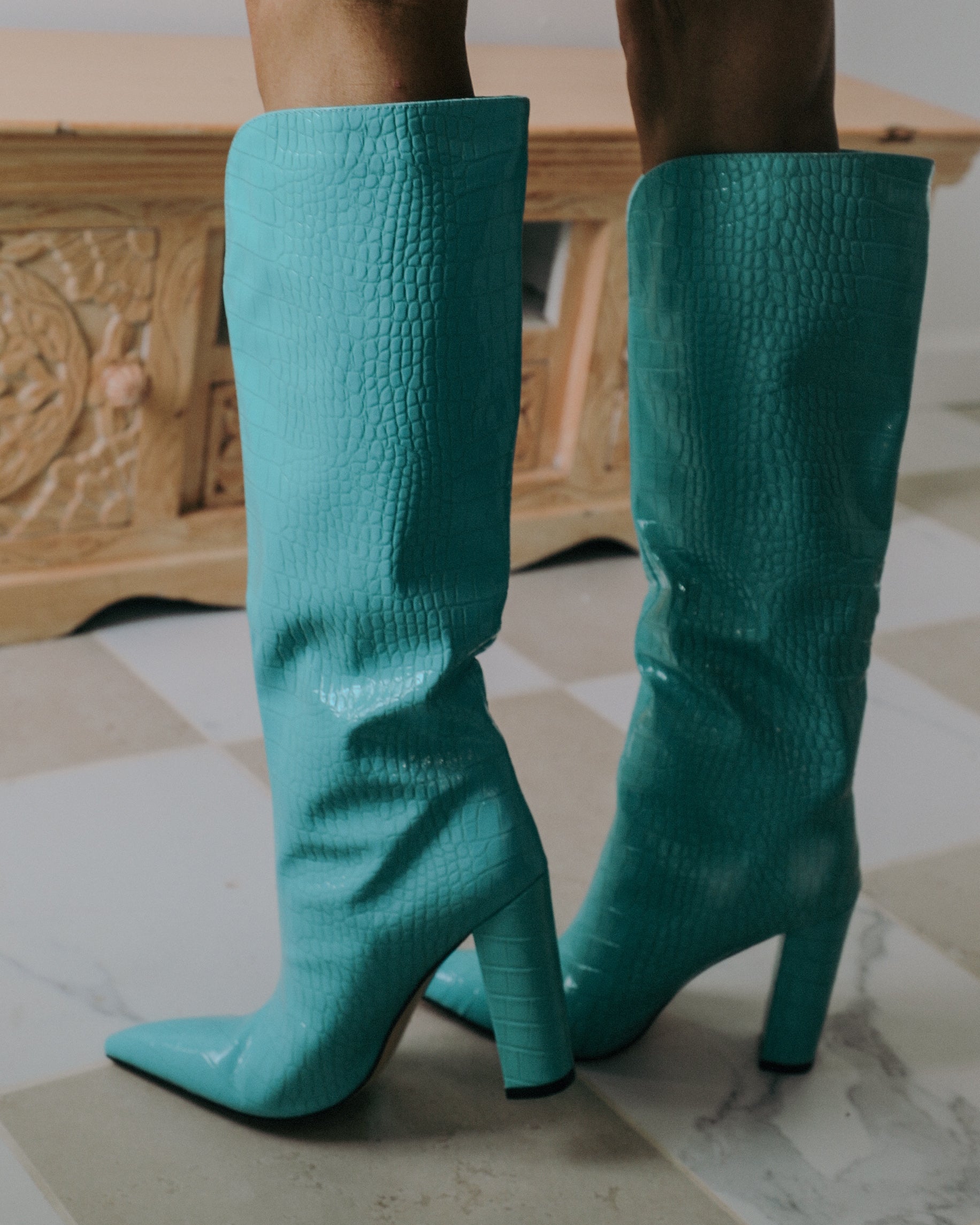 Lily Blue Croc Boots