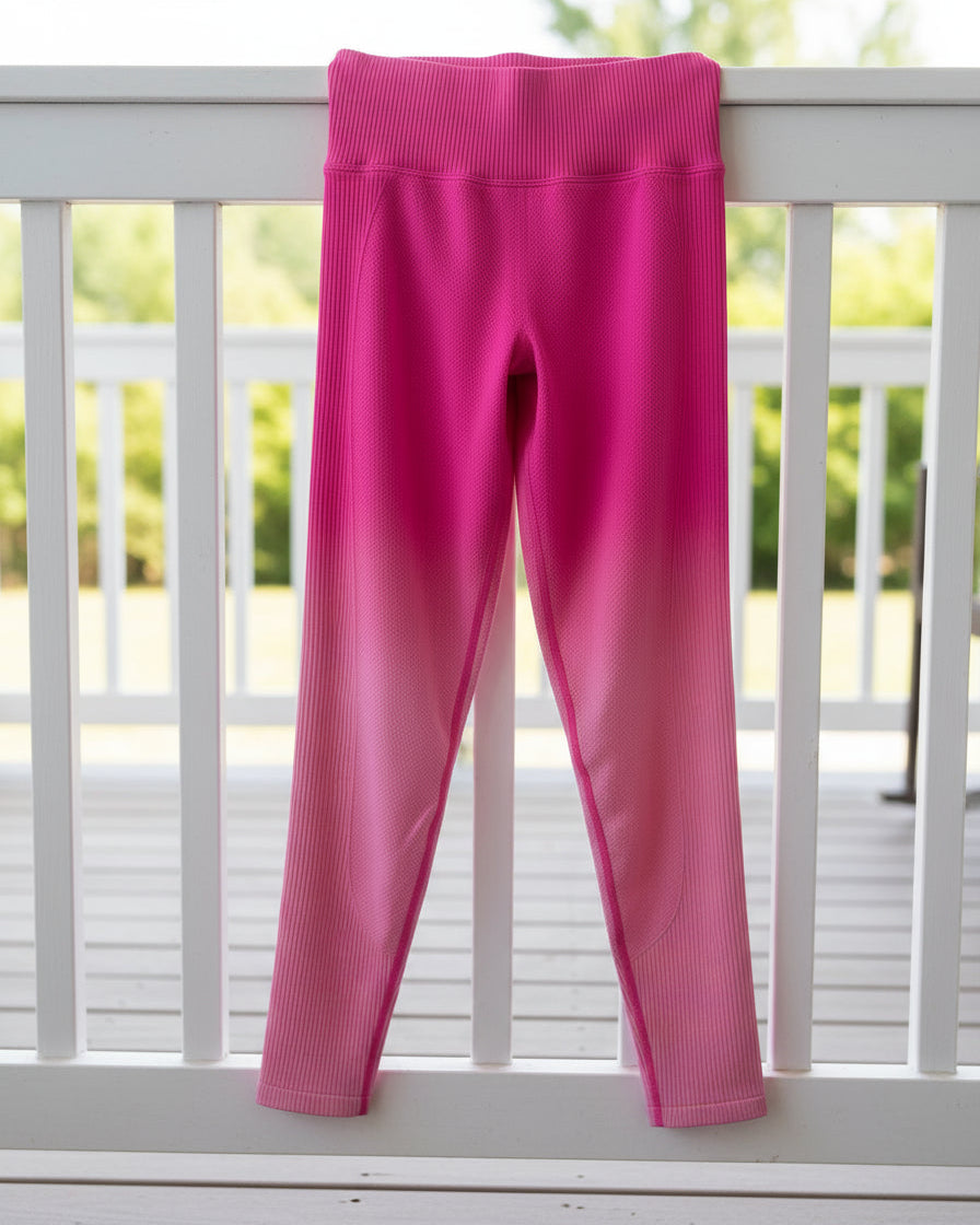 "KC" VS PINK Active Ribbed Leggings: Small